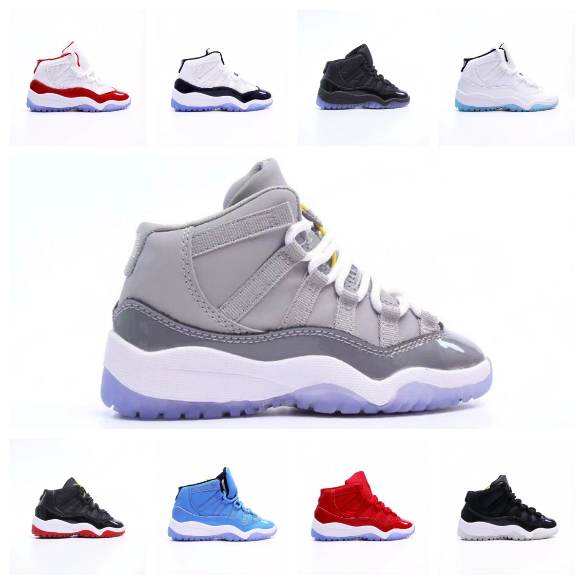 

2023 Kids Shoes Cherry 11s 11 Boys Girls Basketball Shoe Children High Sneaker Kid Youth Sports Grey Trainers Big Boy Sneakers