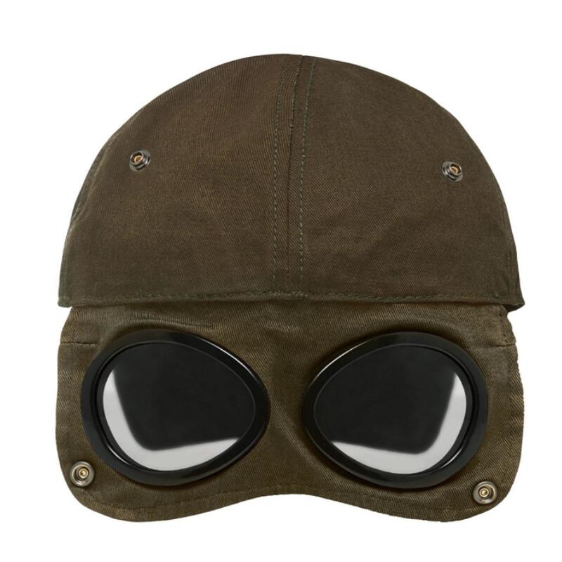 3 couleurs deux lentilles hommes chapeaux en plein air coton casquettes décontractées armée vert bleu lunettes amovible été chapeau de soleil noi