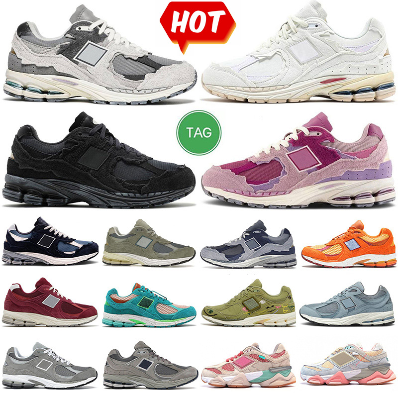 

2002R Running Shoes Mens Women Luxury 9060 Shoes Triple Black White Protection Pack Pink Rain Cloud Phantom Sea Salt Sail Designer Bowling OG Sneakers Man Trainer, Item#31