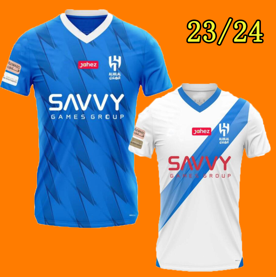 

23 24 Maillot Al-Hilal SFC Soccer Jerseys Kids Kit Foot 2023 2024 Sergej Neves Koulibaly Football Shirt Home Away Survetement de Foot, Green