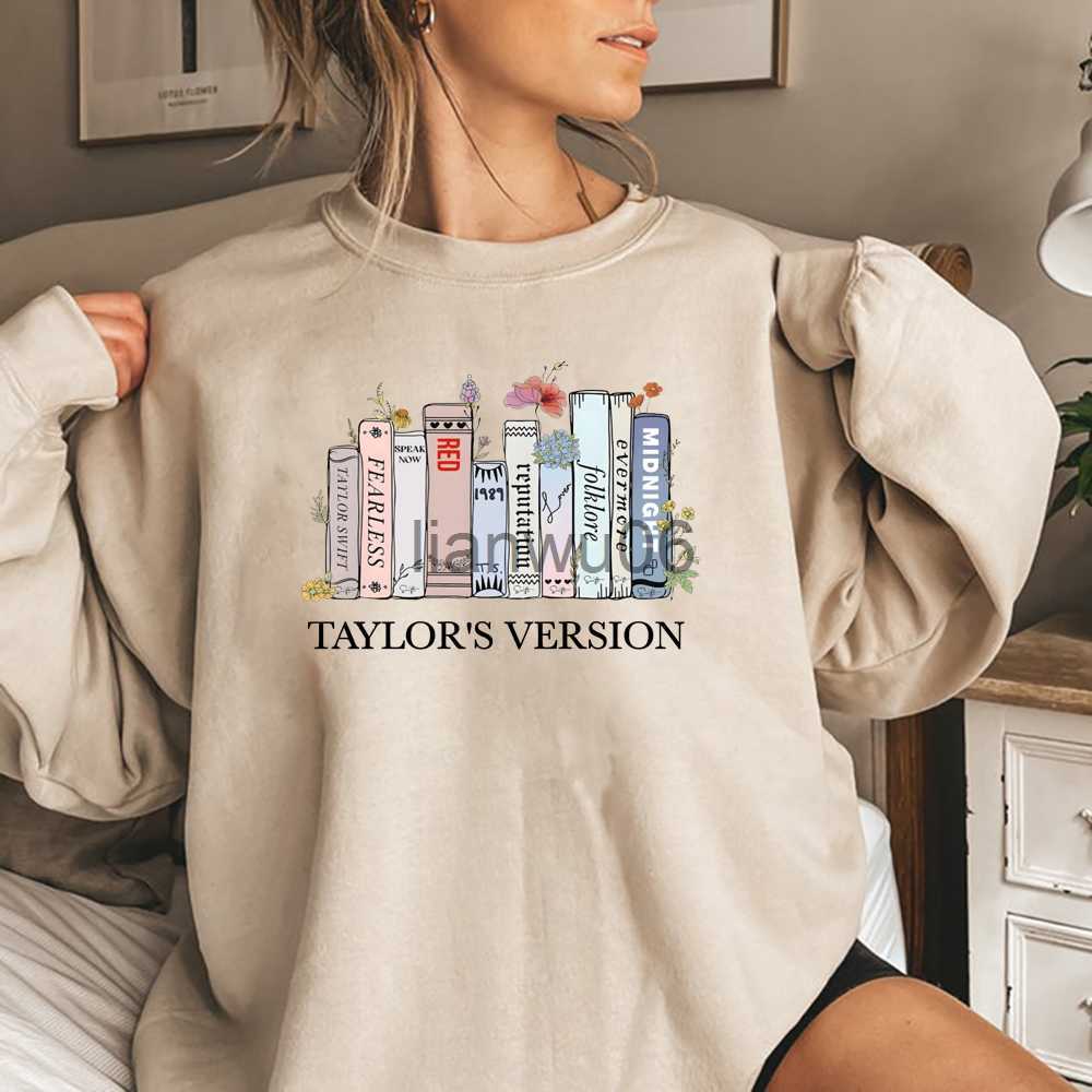 Womens Hoodies Sweatshirts Retro Taylors Version Sweatshirt Eras Tour 2023 Hoodie Music Album Midnights Folklore Jumper Taylor Fans Crewneck Swea-image-887045557
