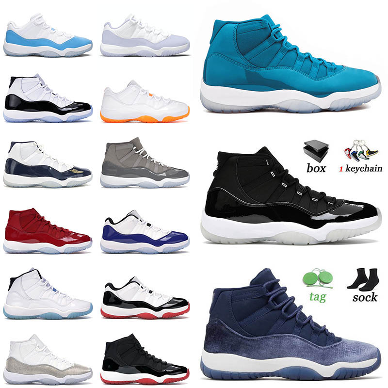 Avec la boîte 2023 11 Chaussures de basket-ball 11s Miami Dolphins Top Jumpman 25e anniversaire High Midnight Navy XI Hommes Femmes Baskets OG Sn
