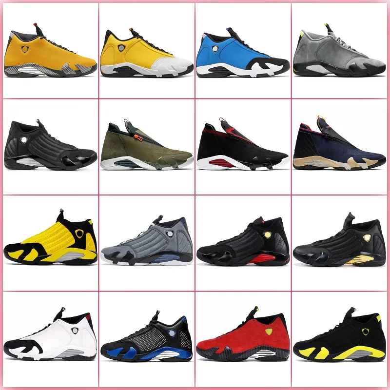 14 chaussures de basket Hommes OG Blanc Marron Clair Rouge Hyper Université Royale Bleu Jaune Café Chocolat Kaki Gris Beige Étain Or Baskets Bask