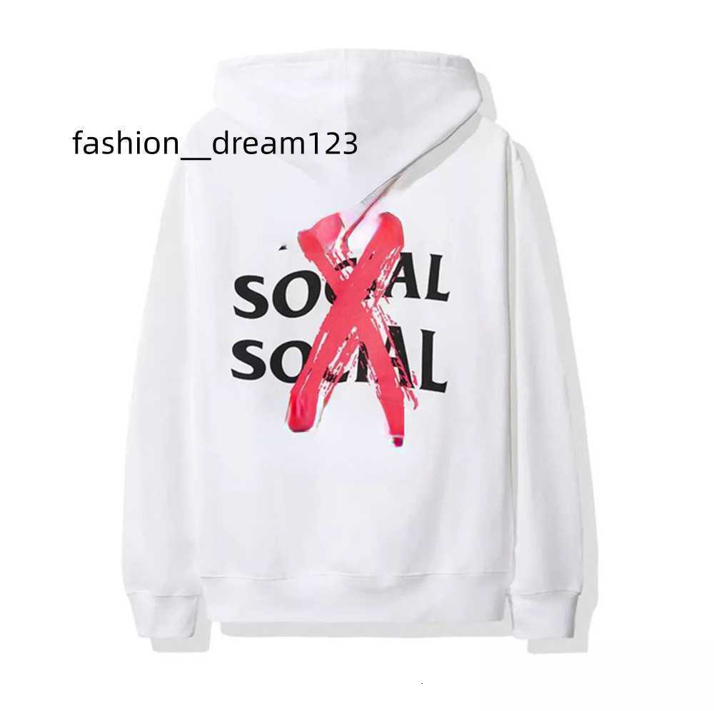 2023 New Hip Hop Brand Hoodie Cross Powder Plush Loose Pullover Anti Social Club Color Jacket Sunscreen Designer High Quality-image-887064535