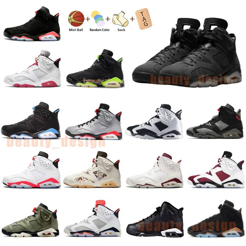 Shoes Jumpman 6s 6 Gold Hoops Mens Basketball Top Fashion Carmine Tinker British Khaki Tech Chrome White Off Black Infrared Dark Grey Size 36-47