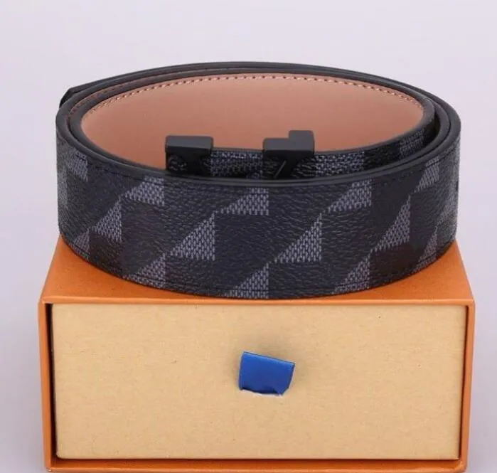 Designer letter buckle high-end belt luxury men's leather smooth buckles trouser belts brand leisure Women's waistband business fashion