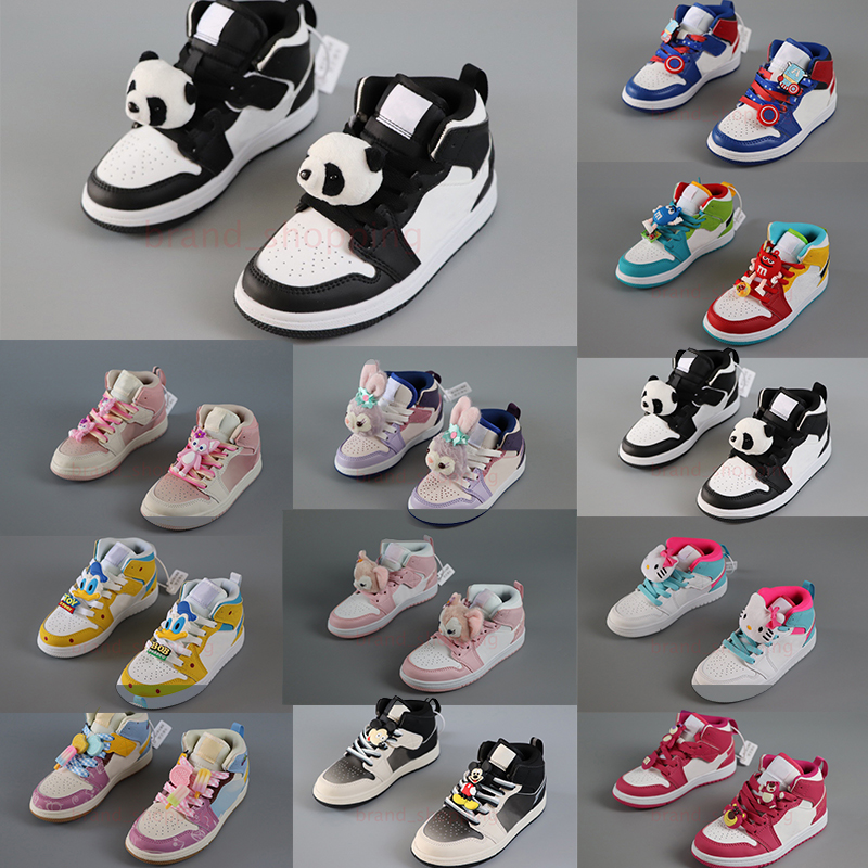 Big Kids Jumpman 1 1s Mid Basketball Shoes 2023 New Arrivals Panda OG CO.JP Toddler Designer Sneakers With Cute Doll Boys Girls Children Cartoon Fig