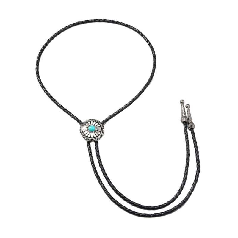 Ties Cowboy Bolo Tie Turquoise Western Vintage Natives American for Men Necktie HKD230720-image-887469431