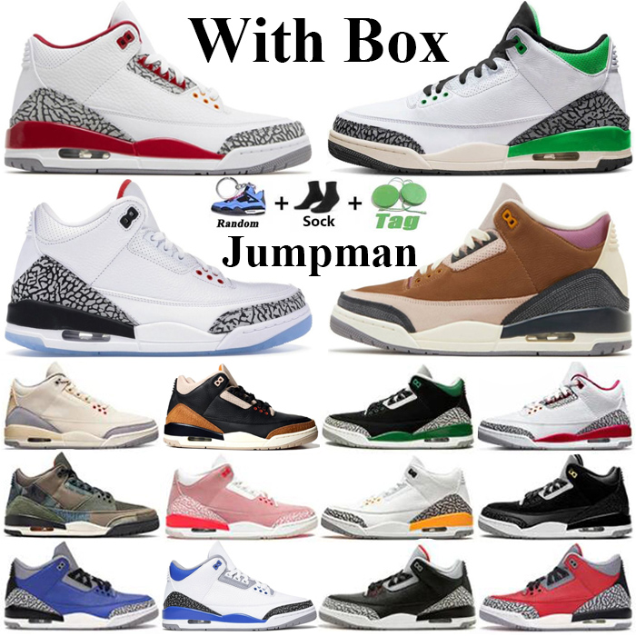 Avec la boîte Jumpman Chaussures de basket-ball Cardinal Red Free Throw Line Lucky Green Archaeo Marron Noir Ciment Cool Grey Hommes Baskets Femm