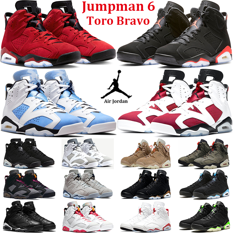Nike Air Jordan 6 Basketball Shoes Men Women Retro 6s Toro Bravo Cool Grey UNC Travis Scott Black Infrared DMP Carmine Mens Trainers Sneakers