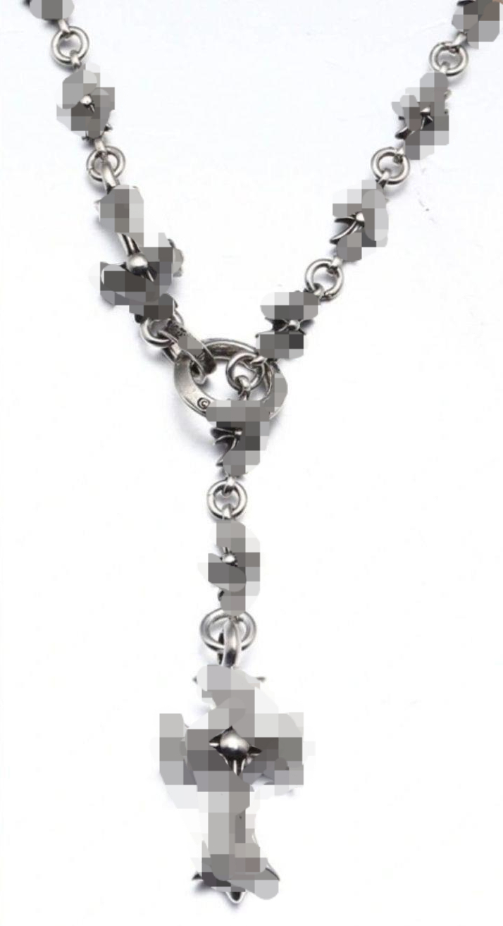 Cross Silver Necklace Men and Women Personality Pendant Necklace-image-938264638