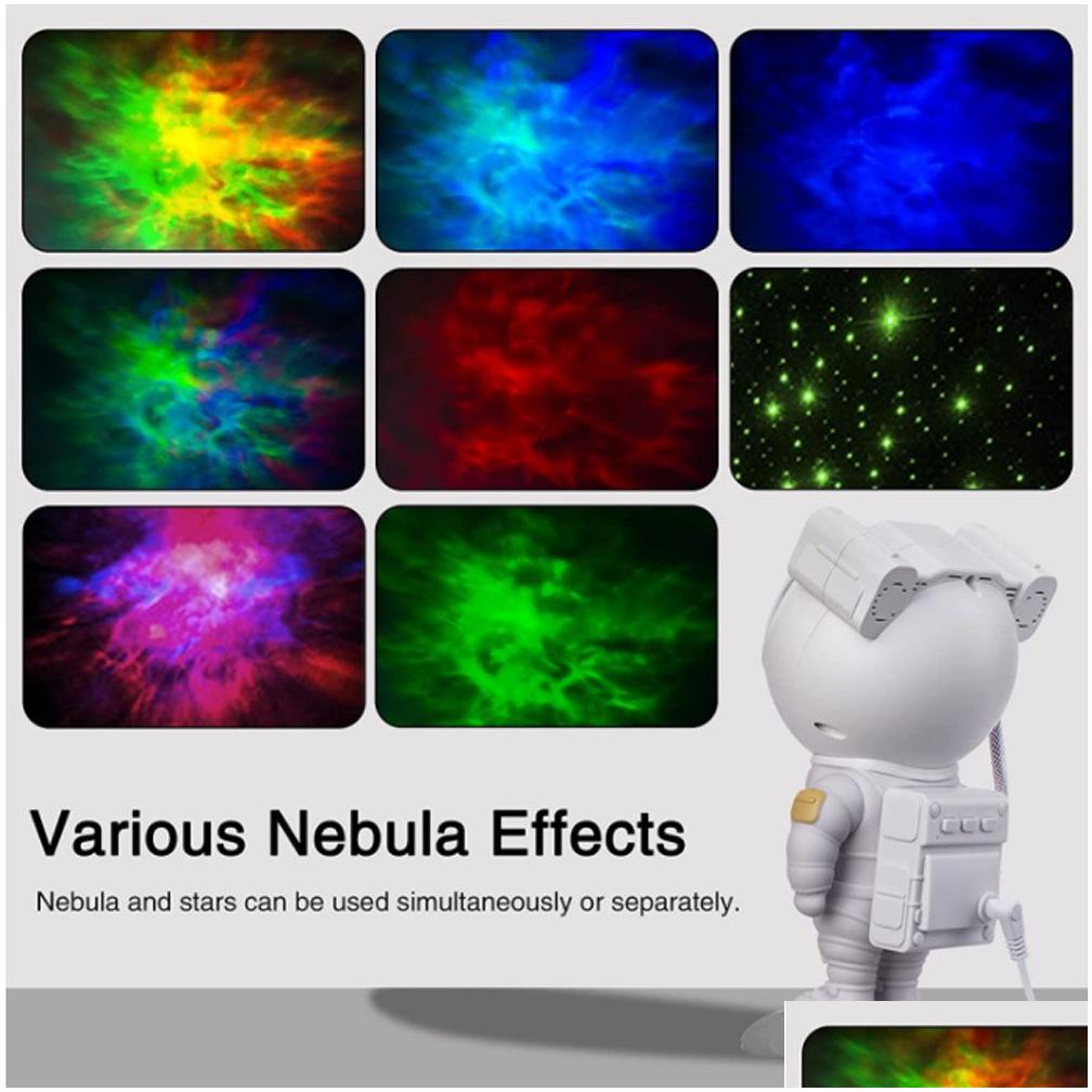 star projector galaxy night light - astronaut space projector starry nebula ceiling led lamp with timer and remote kids room decor aesthetic gifts for