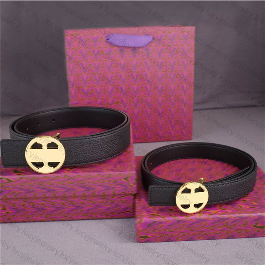 Reversible Designer Belt Real Cowhide Belts Width 3.5cm&2.5cm Smooth Gold Buckle for Mens Woman 10 Color-image-902300914