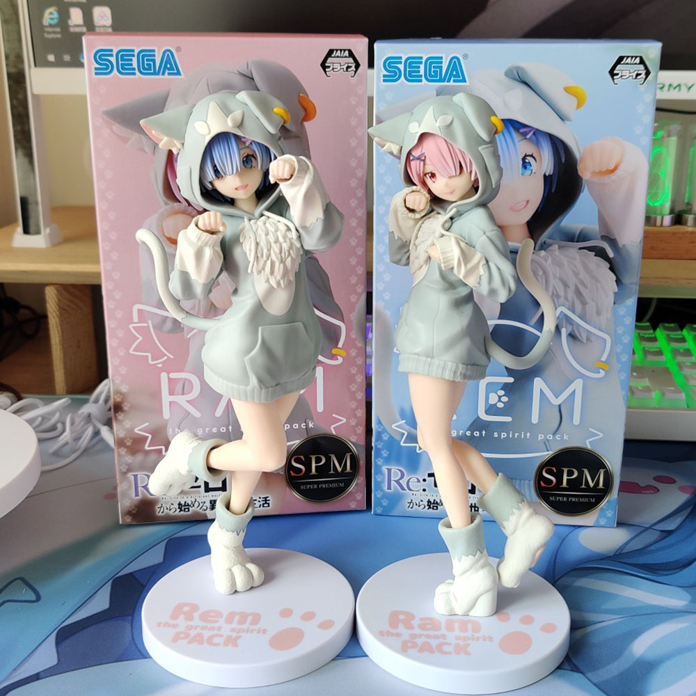 Anime Manga Re:ZERO Starting Life in Another World Anime Figure Rem/Ram/Emilia Puck Cosplay Ver. Action Figure Doll Model Toy-image-887516940