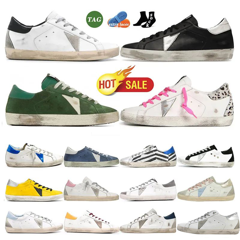 Classic casual shoes designer Platform men women trainers shoe black white silver ice blue flat luxury green Split shoe Sneakers goldens goose su-image-887482319