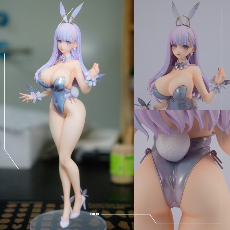 Anime Manga 27CM Azur Lane Plymouth Anime Sexy Bunny Girl PVC Action Figure Toy Game Statue Adult Collection Model Hentai Doll Gift-image-887749948