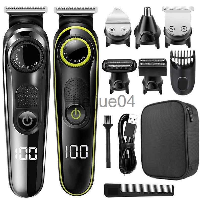 Clippers Trimmers Electric Hair Clipper Multifunctional Men's Trimmer Electric Shaver Men's Razor Nose Trimmer KM696 Hair Clipper x0728-image-891019585