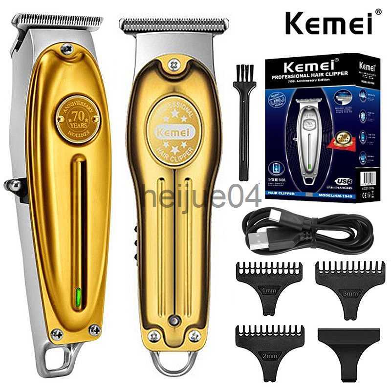 Clippers Trimmers Kemei KM1949 Full Metal Professional Electric Hair Clipper Men's Beard Trimmer Hair Clipper Cutting hine x0728-image-891021550