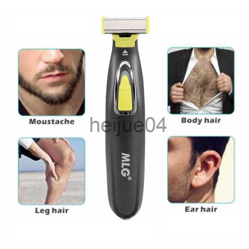 Clippers Trimmers MLG Washable Rechargeable Electric Shaver Beard Razor Body Trimmer Men Shaving hine Hair Face Care Cleaning Beard clippers x072-image-892275737