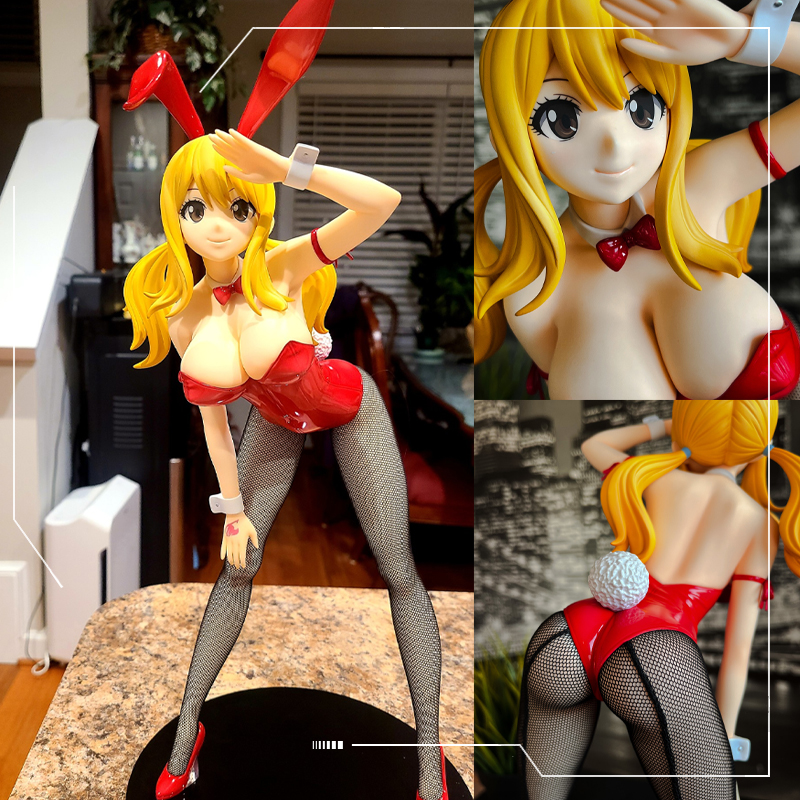 Anime Manga 40CM FREEing B-style Fairy Tail Lucy Heartfilia 1/4 Bunny Ver. PVC Action Figure Adult Collectible Model Toys doll Gifts-image-887779750