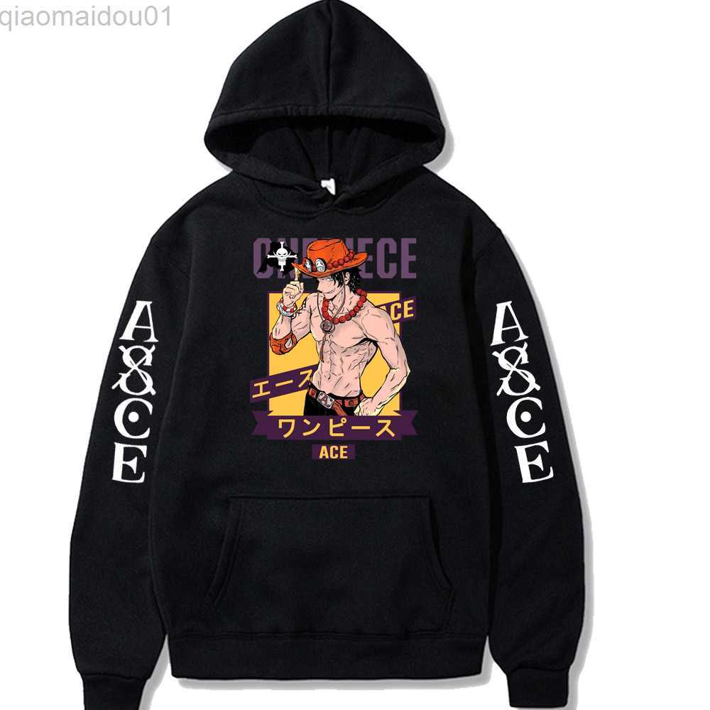 Men&#039;s Hoodies Sweatshirts 2023 Anime One Piece Hoodie Ace Printing Hoodie Manga Style Print Tops Harajuku Style Hoodie fashion leisure pullo-image-888433696