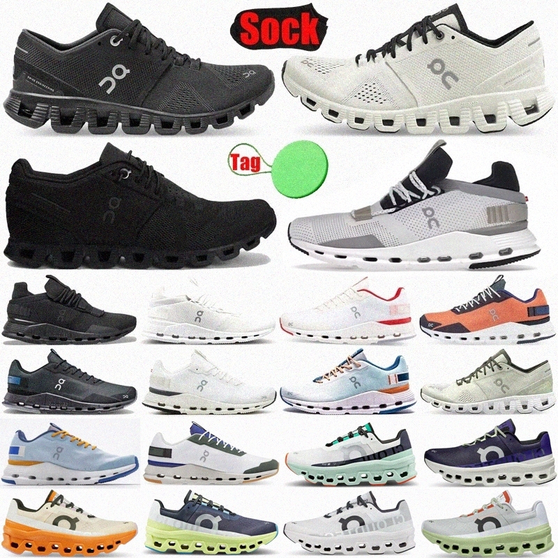 sur les nuages nuages chaussures de course femmes nova oncloud cloudmonster cloudnova 5 tout noir blanc étanche perle glacier gris chai aimant tr