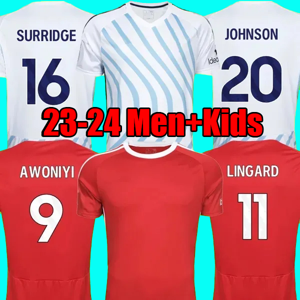 Nottingham 23 24 LINGARD Soccer Jerseys GRABBAN Johnson Surridge 2023 2024 Men kids Forest Awoniyi AMEOBI KROVINOVIC Zinckernagel Football Shirts-image-887640670