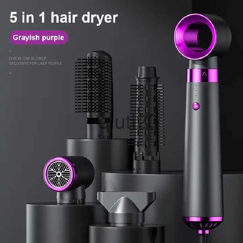 Electric Hair Dryer 5 In 1 Hair Dryer Electric Hot Air Brush Multifunctional Hair Straightener Curler Blow Dryer Styling Set x0721 x0728-image-889803654
