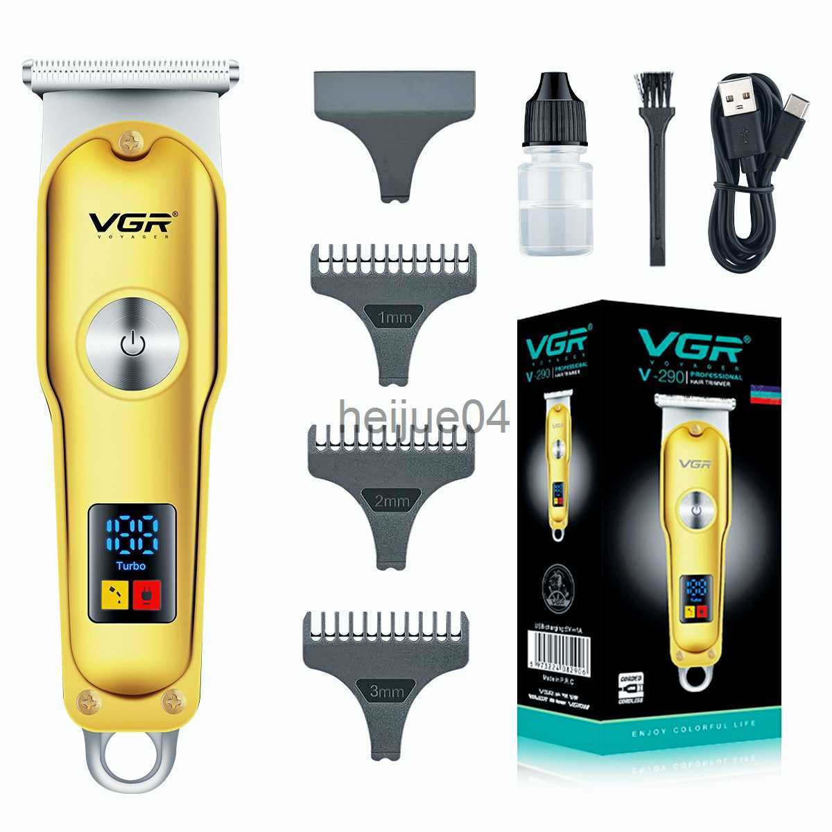 Clippers Trimmers VGR Mini Hair Cutting hine Cordless Electric Hair Clipper Professional Bald Haircut hine Barber Hair Trimmer for Men V290 x0728-image-891020973