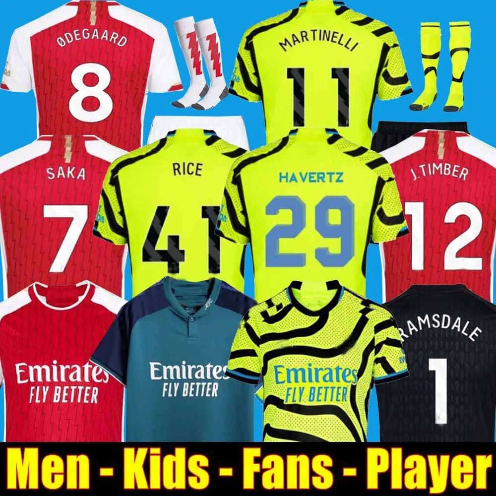 23 24 SAKA G. JESUS RICE soccer jerseys SMITH ROWE Fans Player version Gunners MARTINELLI ODEGAARD THOMAS NKETIAH TIERNEY 2023 Home Away football-image-759680227