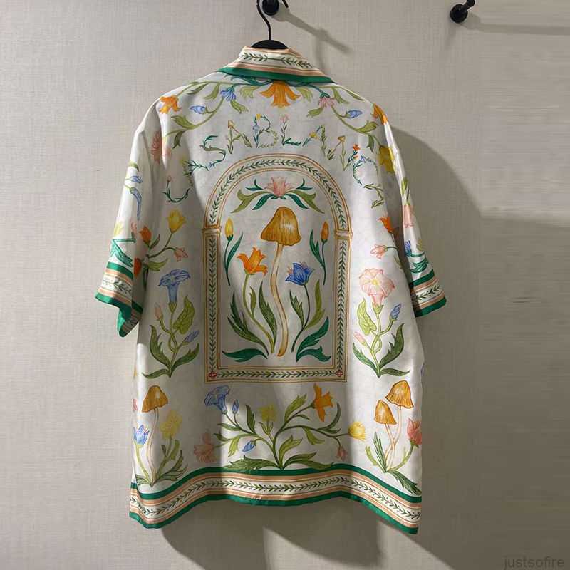 

Casa Designer Fashion Clothing Shirts Tracksuits 23ss Pendant Casablanca Aop Floral Print Style Shirt Loose Men's Women's Fashion Brand Short Sleeve Shirt, Shipping fee