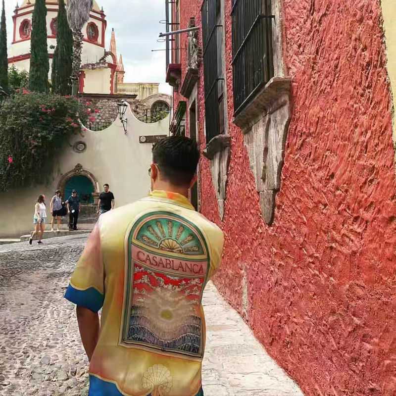 

Casa Designer Fashion Clothing Shirts Tracksuits Haha Boutique Casablanca Shirt Men's Women's Summer Loose Versatile Travel Fashion Brand Short Sleeve 2024, Shipping fee