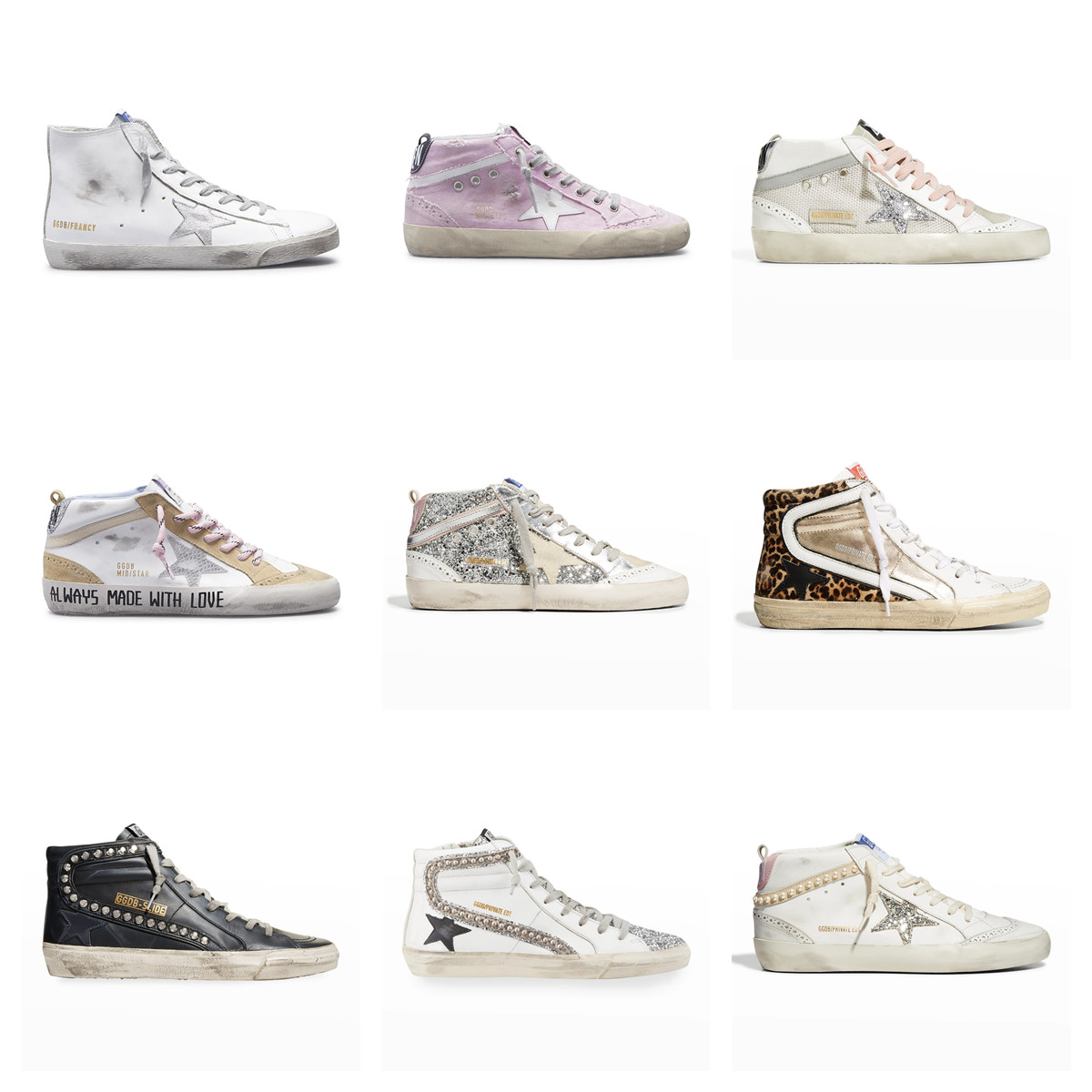 Golden Goose Mid Slide Star Casual Chaussures Classique Gletter Léopard Serpent Do-old Dirty Designer Homme Femmes Cuir Stud Sneakers Francy Sued