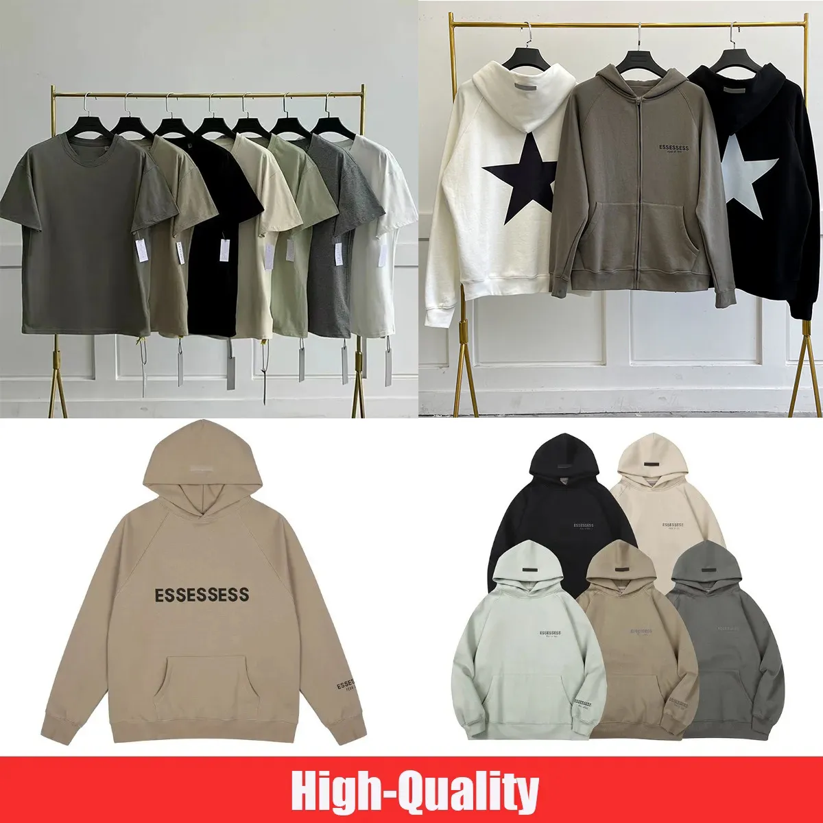 Men Hoodies Designer Hoodie Essentail Sweatshirts Hoody Women High Street Streetwear Ess Loose Hoodie Couple Tops Cotton Sweater Pullover Long Sl-image-888146526