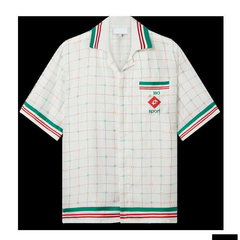

Casa Designer Fashion Clothing Shirts Tracksuits Casablanca Tennis Club 23 Tennis Grid Romantic Hawaiian Men' Women' Short Shirt, Shipping fee
