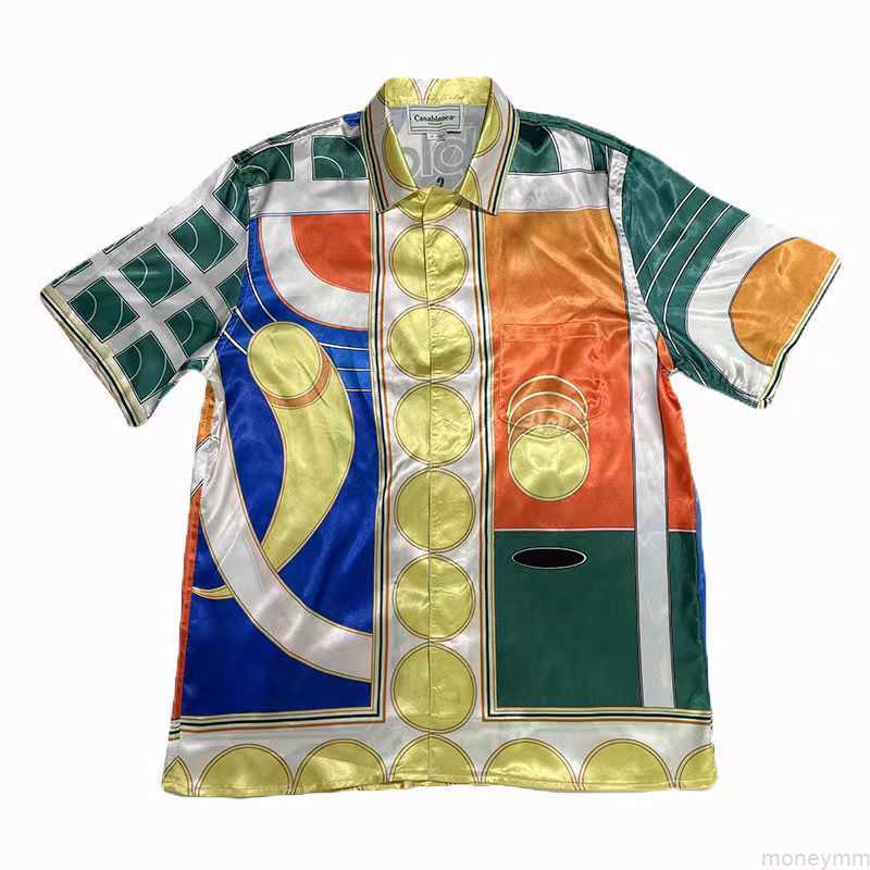 

Casa Designer Fashion Clothing Shirts Tracksuits High Quality Casablanca Fruit Table Tennis Printing Men' Women' Loose Versatile Silk Short Sleeved Shirt Shorts, Shipping fee