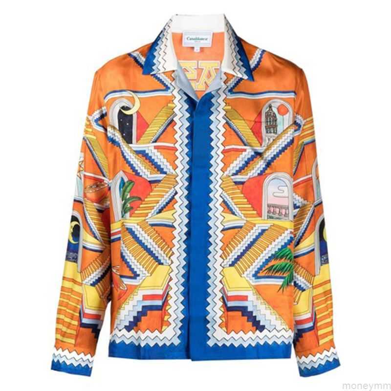 

Casa Designer Fashion Clothing Shirts Tracksuits 23ss Pendant Casablanca Staircase Window Style Shirt Loose Fit Mens Womens Versatile Fashion Brand Long Sleeve Sh, Shipping fee