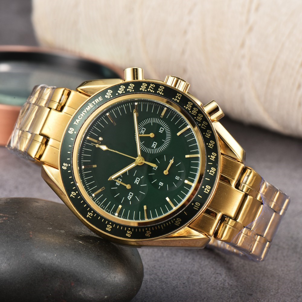 Men fashion watches boss watch quartz moon watch high quality six stitches mineral reinforced glass mirrortop brand chronograph rubber strap mens-image-888631889