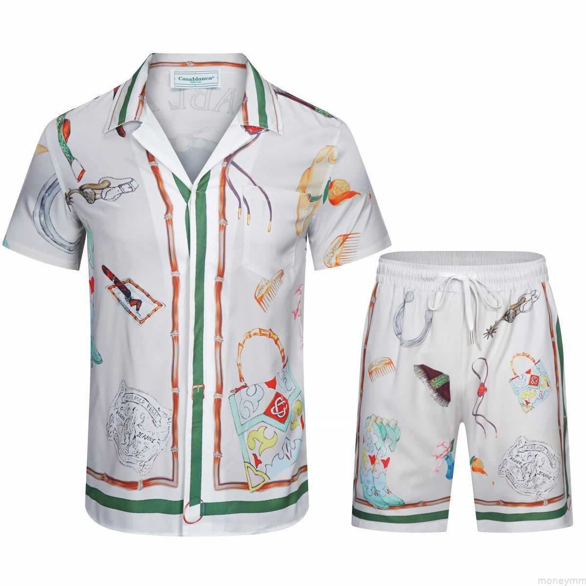 

Casa Designer Fashion Clothing Shirts Tracksuits 2023 New Casablanca Mirror Horse Head Short Sleeve Shirt Men's Women's Inns Casablanca, Shipping fee