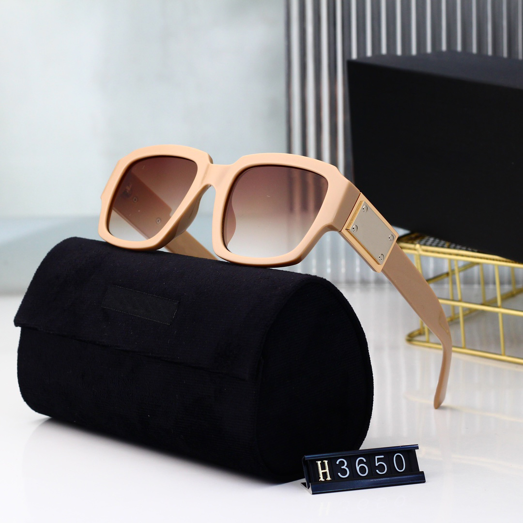 3650 Mode luxe mens lunettes de soleil design chaud pour femme vintage cadre carré mat Lettre imprimée couleur film lunettes tendance loisirs sty