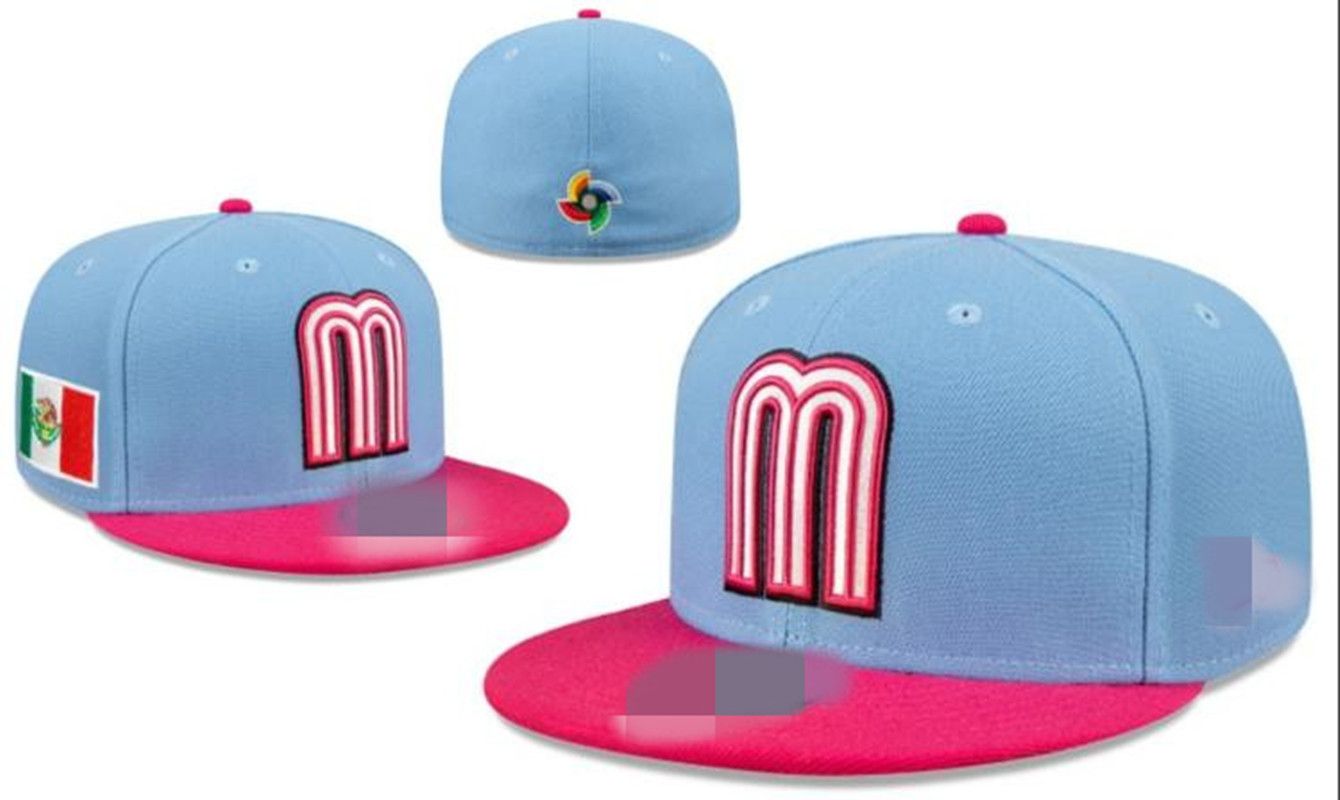 2026 High quality Mexicos Fitted Caps Letter M Hip Hop Size Hats Baseball Caps Adult Flat Peak For Men Women Full Closed Fitted m7