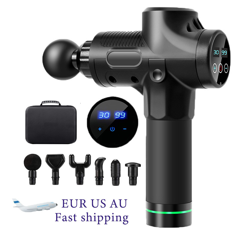 Full Body Massager Massage gun electric deep muscle massager for pain relief relaxation exercise and fitness LCD display screen with portable bag 23