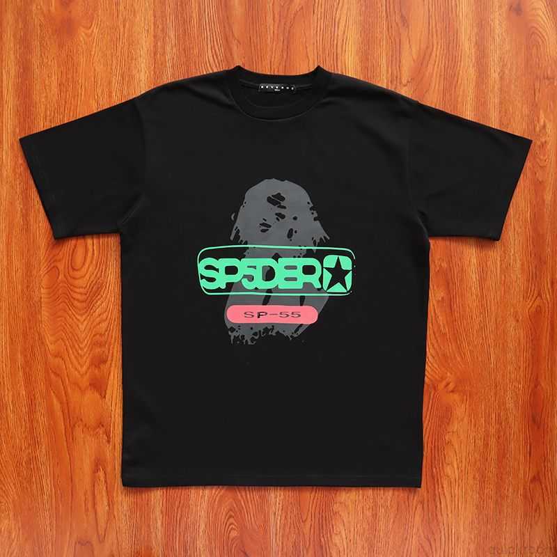 

Designer Fashion Clothing Hip hop Tees TShirts Young Thug Star's Same Sp5der 5555555 Reunion Tee Men's and Women's Cotton Short Sleeve T-shirt, Black