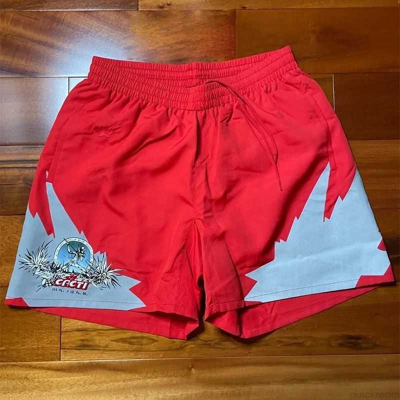 

Designer Short Fashion Casual Clothing Travis Scotts Ts Cactus Jack Cacti Heritage 3m Reflective Casual Sports Shorts, Red