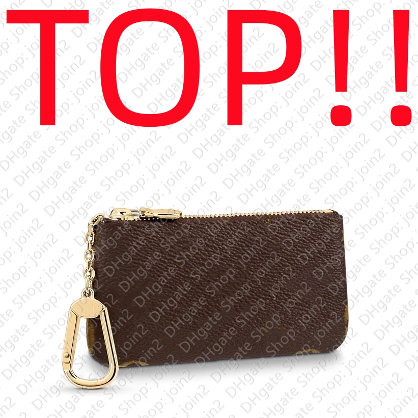 Mini Bag TOP. M62650 KEY POUCH POCHETTE CLES Designer Womens Mens Change Key Ring Credit Card Holder Coin Purse Wallet Charm Pochette Accessories 