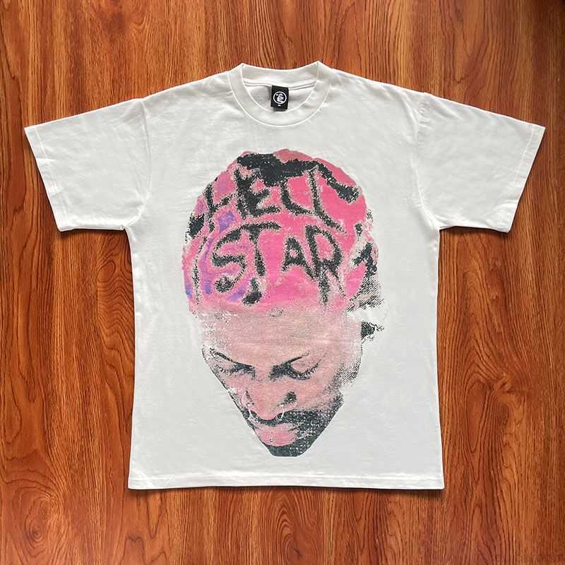 

Designer Fashion Clothing Hip hop Tees TShirts Hellstar Studios Rodman Tee Ins Same High Street Trend Men's and Women's Short Sleeve T-shirt, White