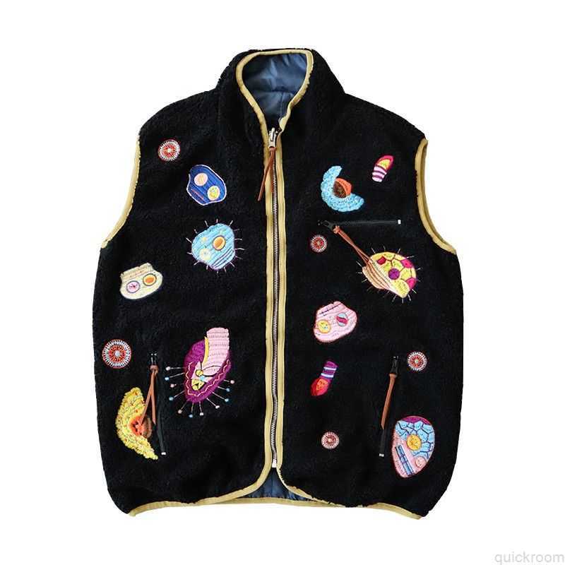 

Designer Clothing Mens Jackets Fashion Brand Coat Outdoor Casual Coats Kapital Kountry Skull Embossed Cashmere Embroidery Waistcoat on Both Sides, Shipping fee