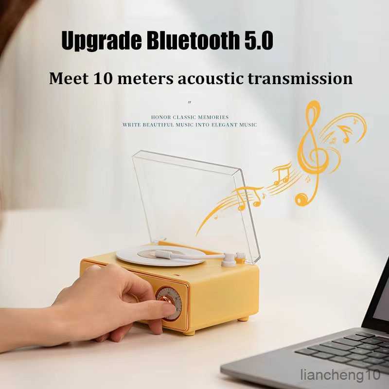 Portable Speakers Luxury Retro Bluetooth Speaker Classical Stereo Music Player Vintage Wireless Speaker with Alarm Clock Rechargeable R230725-image-889025270