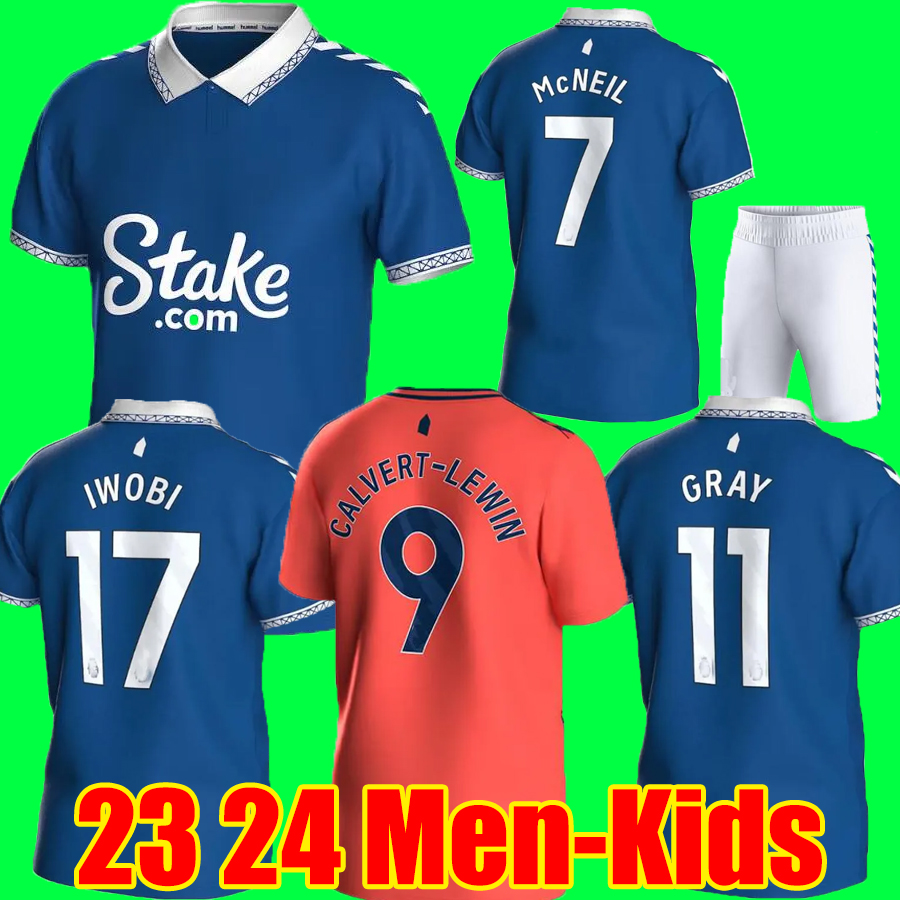 23 24 Onana soccer Jersey McNeil men kids CALVERT-LEWIN TARKOWSKI Coady football shirt 2023 2024 ALLAN DOUCOURE DAVIES GORDON camiseta DELPH Andr-image-881246867