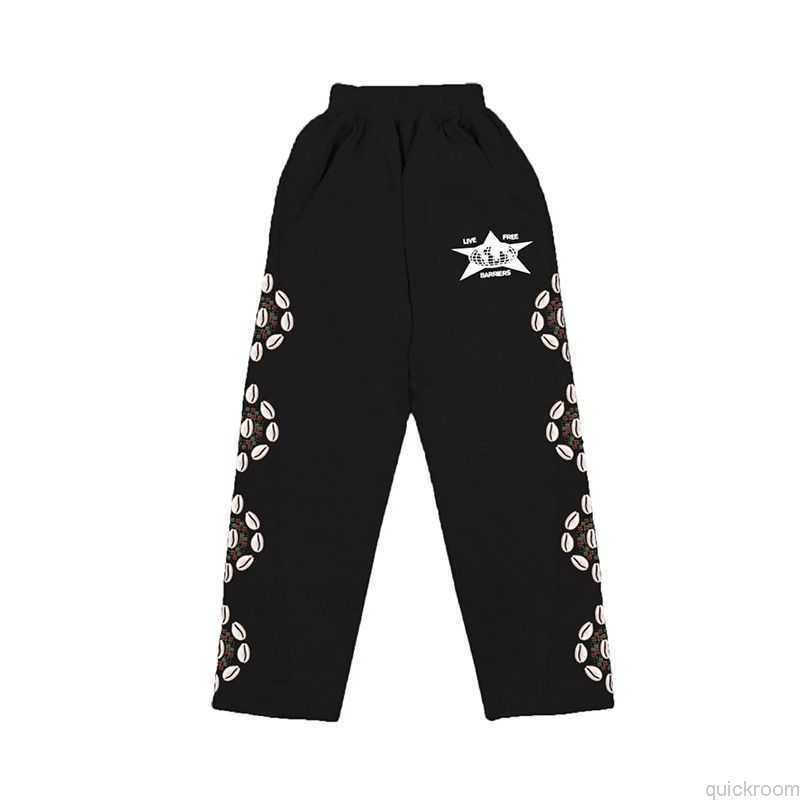 

Designer Fashion Clothing Mens Pants Barriers Live Free Brown Hoodie Shell Large Men's and Women's Pants, Black